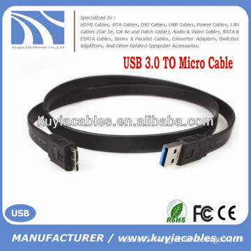 High Speed Flat 3FT USB 3.0 Micro to USB 3.0 Male Cable USB cable for external HD